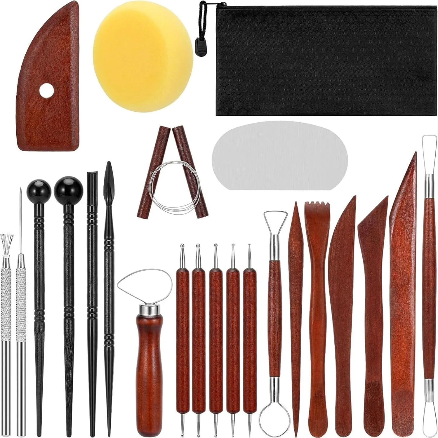 مجموعه ابزار سفالگری تزویق شامل 23 قطعه، ابزار سفالگری قرمز، مجموعه ابزار مجسمه سازی خاک رس پلیمری کاربردی، ابزار نقطه گذاری خاک رس برای بزرگسالان، صنایع دستی سفالگری، نقطه گذاری، حکاکی، طراحی، قالب گیری، مدل سازی، شکل دهی مجموعه ابزار سفالگری تزویق شامل 23 قطعه، ابزار سفالگری قرمز، مجموعه ابزار مجسمه سازی خاک رس پلیمری کاربردی، ابزار نقطه گذاری خاک رس برای بزرگسالان، صنایع دستی سفالگری، نقطه گذاری، حکاکی، طراحی، قالب گیری، مدل سازی، شکل دهی