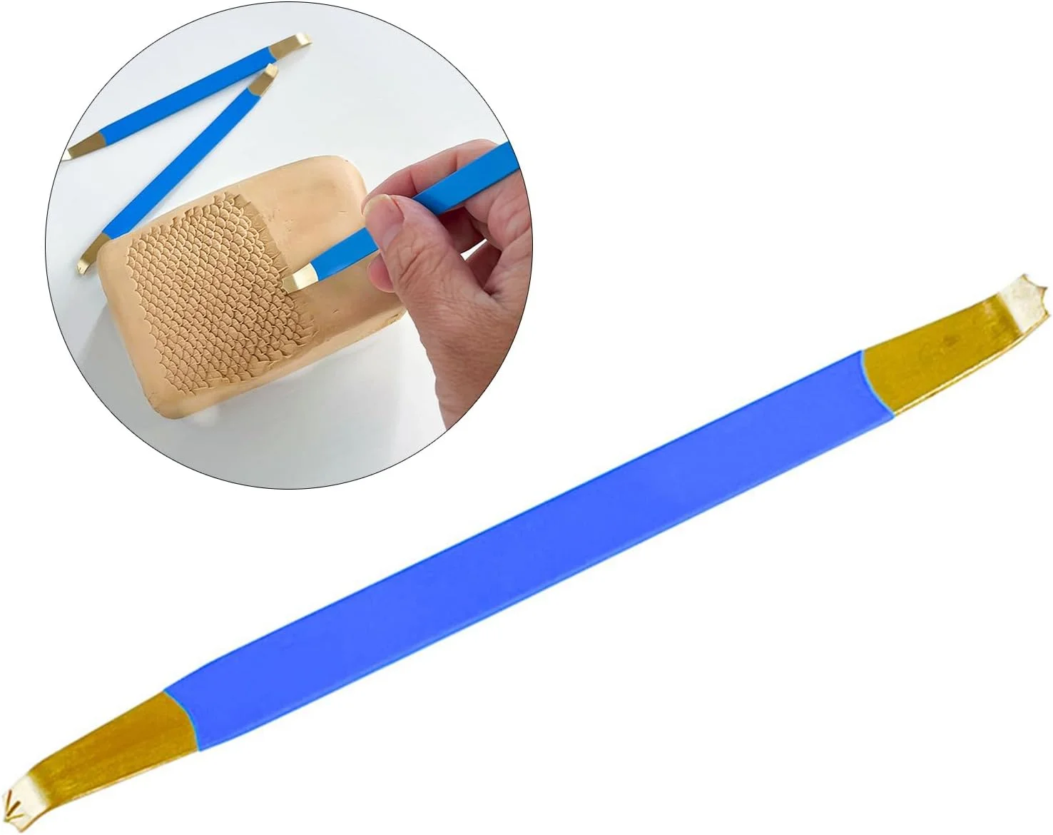 ابزار مجسمه سازی سفالی با طرح پولک ماهی، ابزار حکاکی سفال، ابزار مجسمه سازی خاک رس، ابزار مدل سازی خاک رس سرامیکی