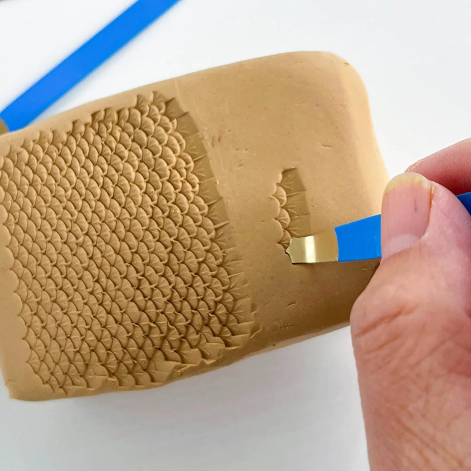 ابزار مجسمه سازی سفالی با طرح پولک ماهی، ابزار حکاکی سفال، ابزار مجسمه سازی خاک رس، ابزار مدل سازی خاک رس سرامیکی