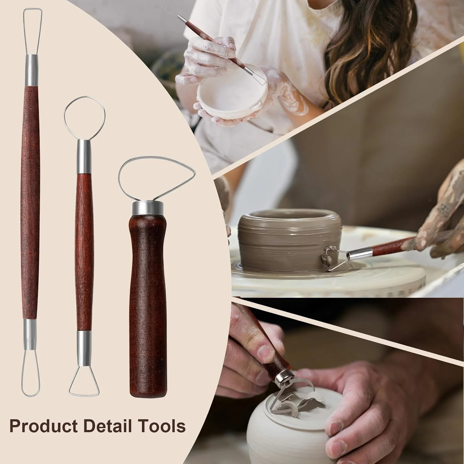 مجموعه ابزار سفالگری تزویق شامل 23 قطعه، ابزار سفالگری قرمز، مجموعه ابزار مجسمه سازی خاک رس پلیمری کاربردی، ابزار نقطه گذاری خاک رس برای بزرگسالان، صنایع دستی سفالگری، نقطه گذاری، حکاکی، طراحی، قالب گیری، مدل سازی، شکل دهی