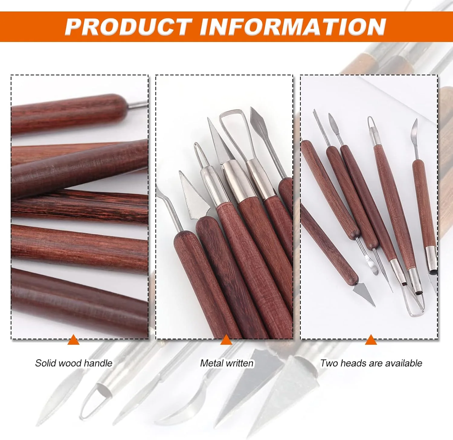 ابزار مجسمه‌سازی و مدل‌سازی خاک رس TakFree، مجموعه 6 عددی ابزار حکاکی موم، ابزار خاک رس خشک‌شونده سفالی، مجموعه مجسمه‌سازی برای صنایع دستی هنری، مجسمه‌سازی سفالی DIY