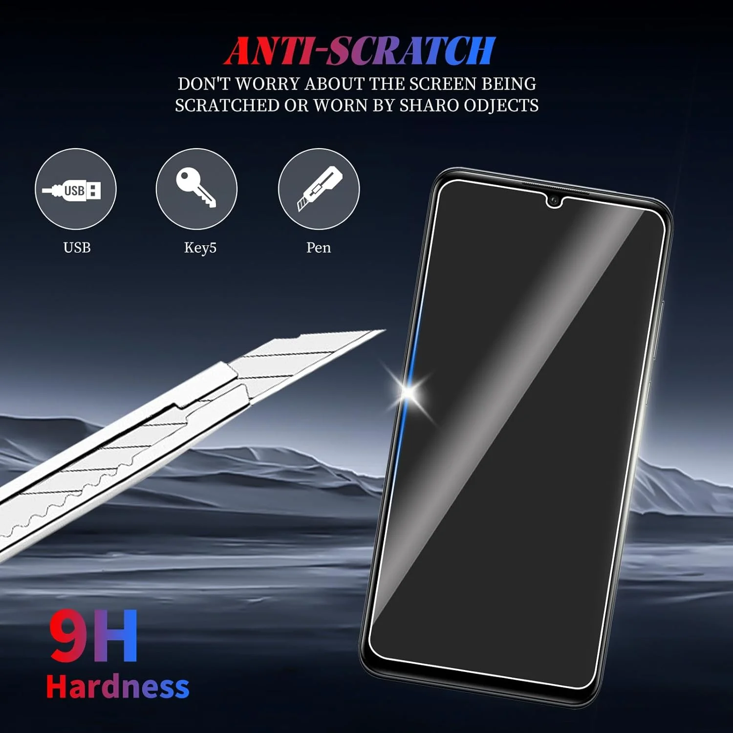 محافظ صفحه نمایش حریم خصوصی کولایک بسته 2 عددی برای Huawei P30 Lite، محافظ صفحه نمایش ضد جاسوسی، فیلم شیشه ای حرارت دیده ضد جاسوسی، فیلم حریم خصوصی، سختی 9H، ضد خش، ضد ضربه