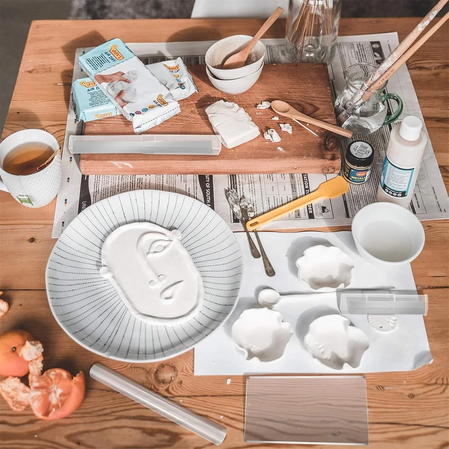 ست 4 عددی غلتک سفالی اکریلیک، مجموعه ابزار ورق اکریلیک برش سفال، ست سفال ابزار سفال با ورق اکریلیک برای شکل دهی، مدل سازی، مجسمه سازی و صنایع دستی