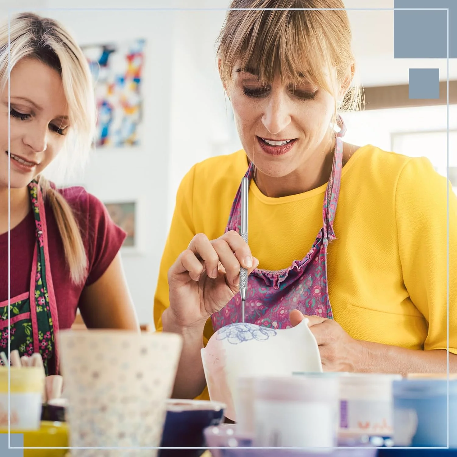 ابزار سوزنی سفالی Outus، ابزارهای جزئیات سرامیکی، ابزارهای جزئیات سوزنی مجسمه سازی سفال، کیت ابزار مدل سازی خاک رس (12 عدد)