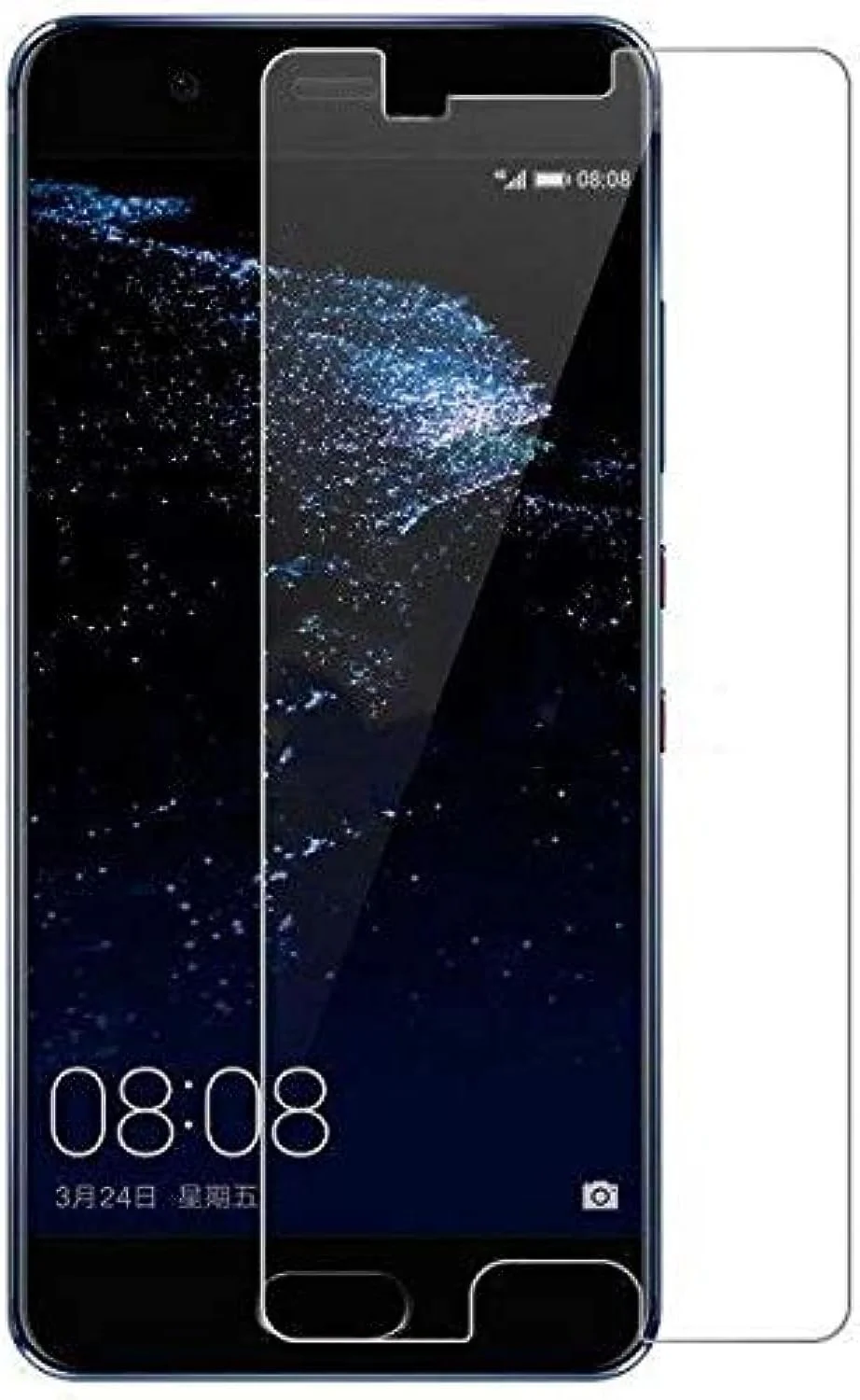 محافظ صفحه نمایش شیشه ای حرارت دیده گوشی هواوی P10 Plus، پوشش ضد اثر انگشت و ضد خش