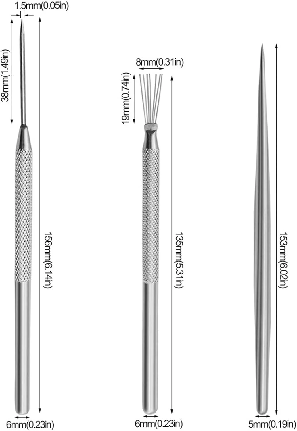ابزار سرامیکی بافت سیم 7 پین QIANZHENGHUA، ابزار مجسمه سازی خمیر پلیمری، سوزن جزئیات سفالگری، برس نانوایی