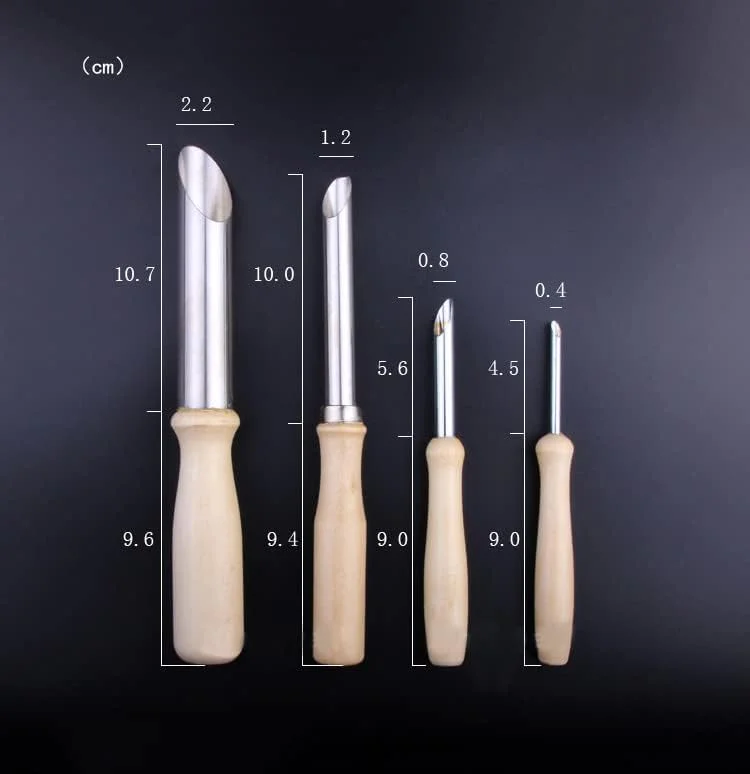 ابزار سفالگری WANGCL، 4 عدد پانچ دایره ای گرد، ابزار سرامیکی سفالی برای مدل سازی مجسمه سازی سفال