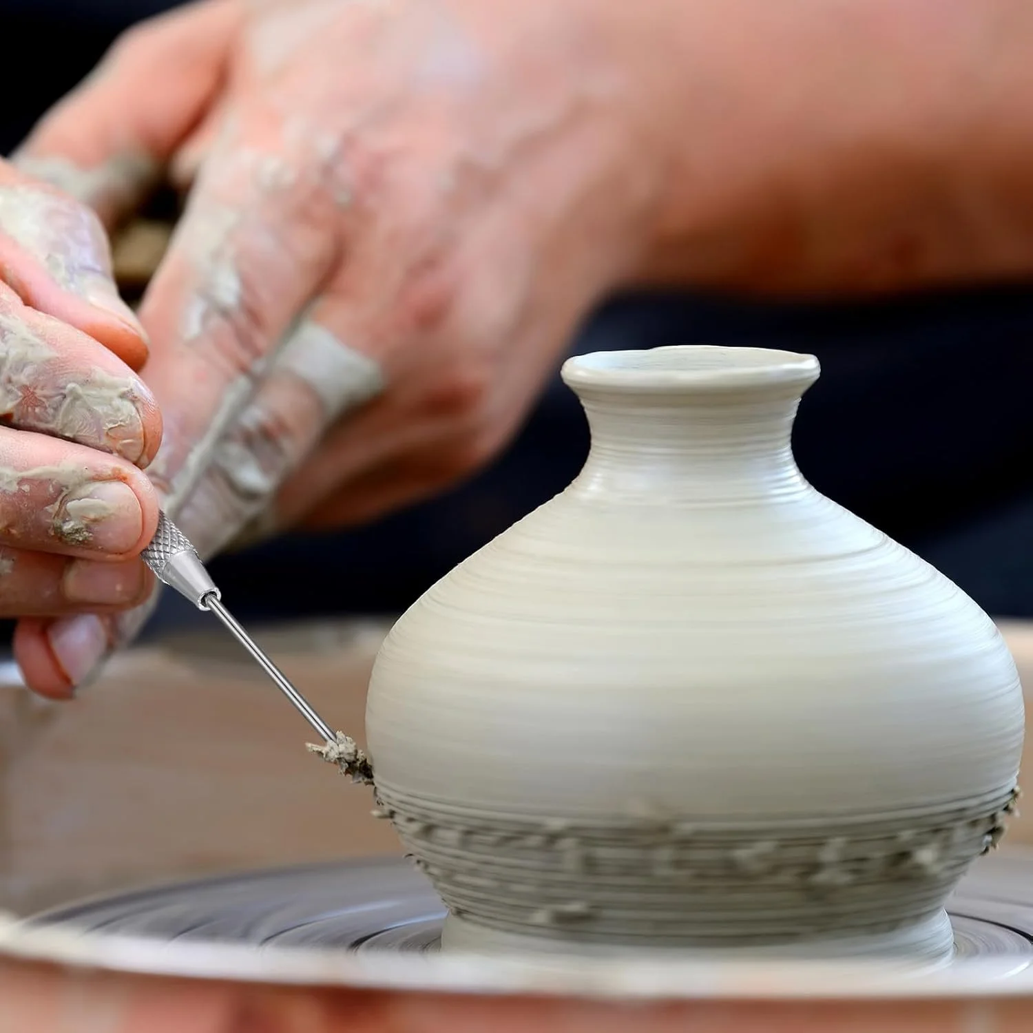 ست 12 عددی ابزار سوزنی سفالگری استیل ضد زنگ - ابزار مجسمه سازی و حکاکی سرامیک برای خاک رس، صنایع دستی DIY (کیت ابزار جزئیات حرفه ای)