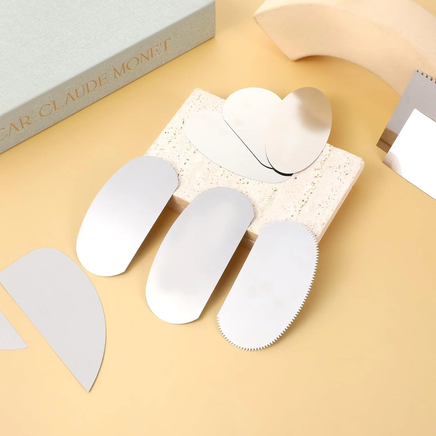 ابزار سفالگری فولادی، دنده های رسی، 10 عدد تیغه فولاد کربنی، ابزار برش و ورقه کردن رس پلیمری، ابزار شکل دهی و پیرایش، خراشنده دندانه دار، کیت های مجسمه سازی برای هنرمندان مجسمه سازی، بافت دهی، مدل سازی سفالگر ابزار سفالگری فولادی، دنده های رسی، 10 عدد تیغه فولاد کربنی، ابزار برش و ورقه کردن رس پلیمری، ابزار شکل دهی و پیرایش، خراشنده دندانه دار، کیت های مجسمه سازی برای هنرمندان مجسمه سازی، بافت دهی، مدل سازی سفالگر