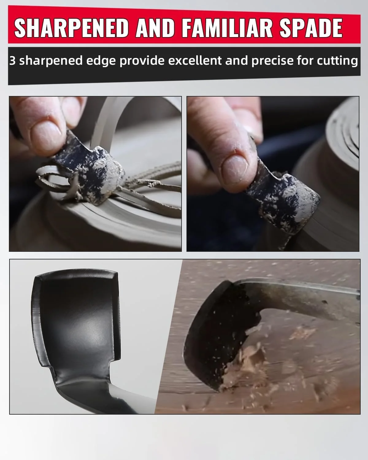 ابزار پرداخت کاری سفال دو طرفه، ابزار حکاکی و شکل دهی خاک رس فولادی پر کربن تیز شده، ابزار مجسمه سازی سفالی بادوام و دقیق برای هنرمندان سرامیک