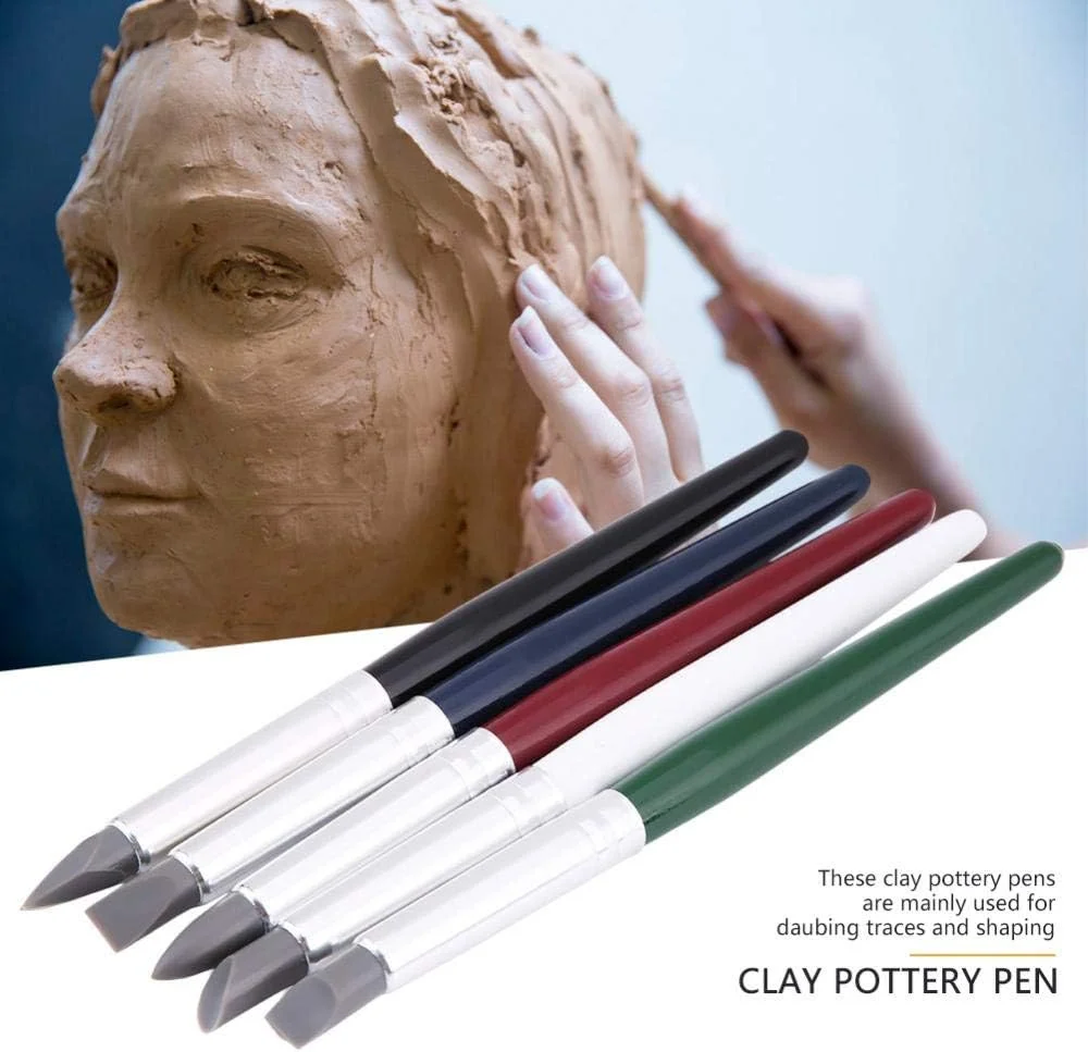 وال فرانت ابزار سفالگری مجسمه سازی 5 عددی / ست قلم قالب گیری سفال رسی با سر نرم سیلیکونی ابزار کاردستی DIY (متوسط) وال فرانت ابزار سفالگری مجسمه سازی 5 عددی / ست قلم قالب گیری سفال رسی با سر نرم سیلیکونی ابزار کاردستی DIY (متوسط)