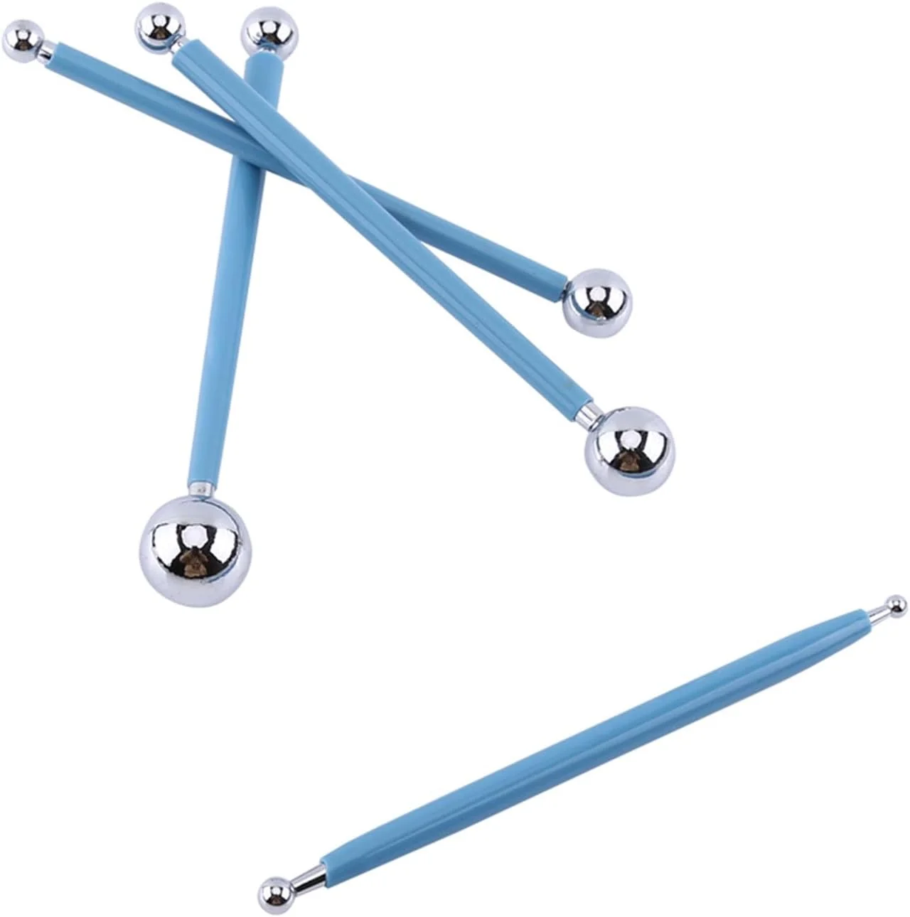 ابزار شکل دهی توپ های گلی، ست دو سر استیل ضد زنگ، 8 سایز، 4 تکه، دسته لاستیکی ابزار شکل دهی توپ های گلی، ست دو سر استیل ضد زنگ، 8 سایز، 4 تکه، دسته لاستیکی