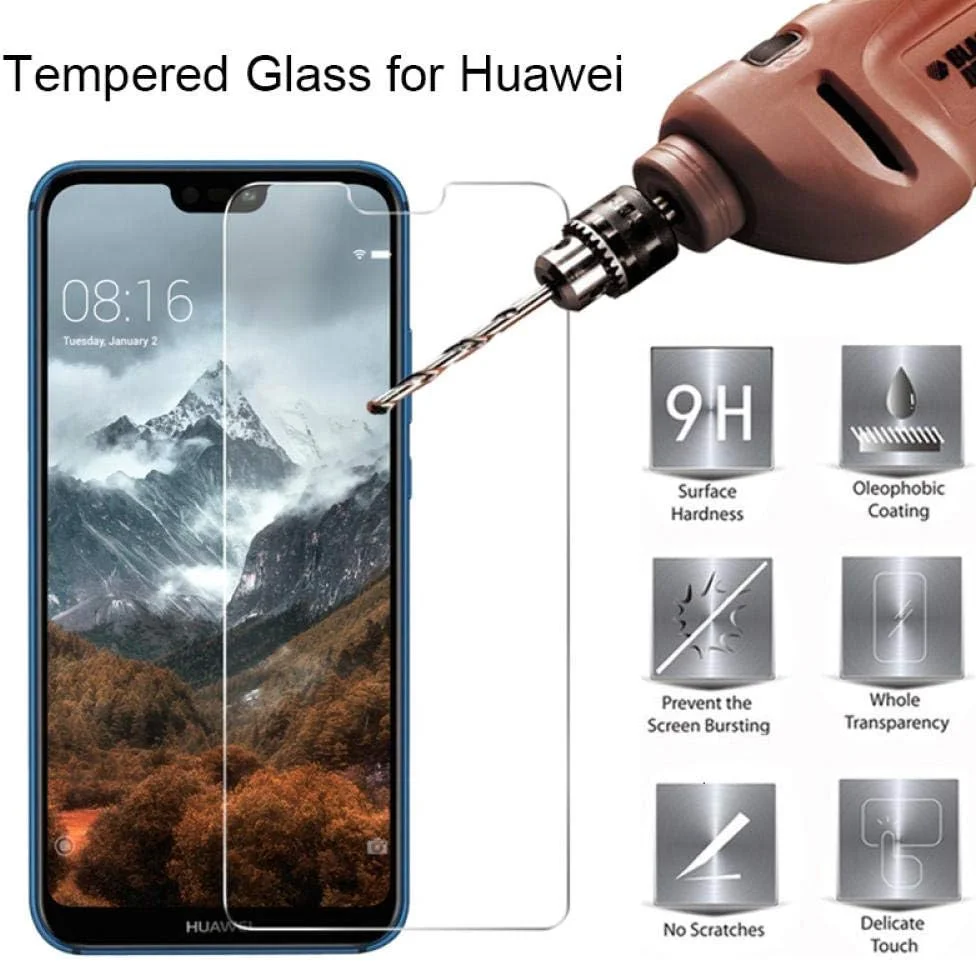 3 عدد محافظ صفحه نمایش شیشه ای حرارت دیده برای گوشی های Huawei Nova Lite Nova 2 Plus، مناسب برای Huawei Nova 3 3i 3E 2S-For Huawei Nova 2 Plus