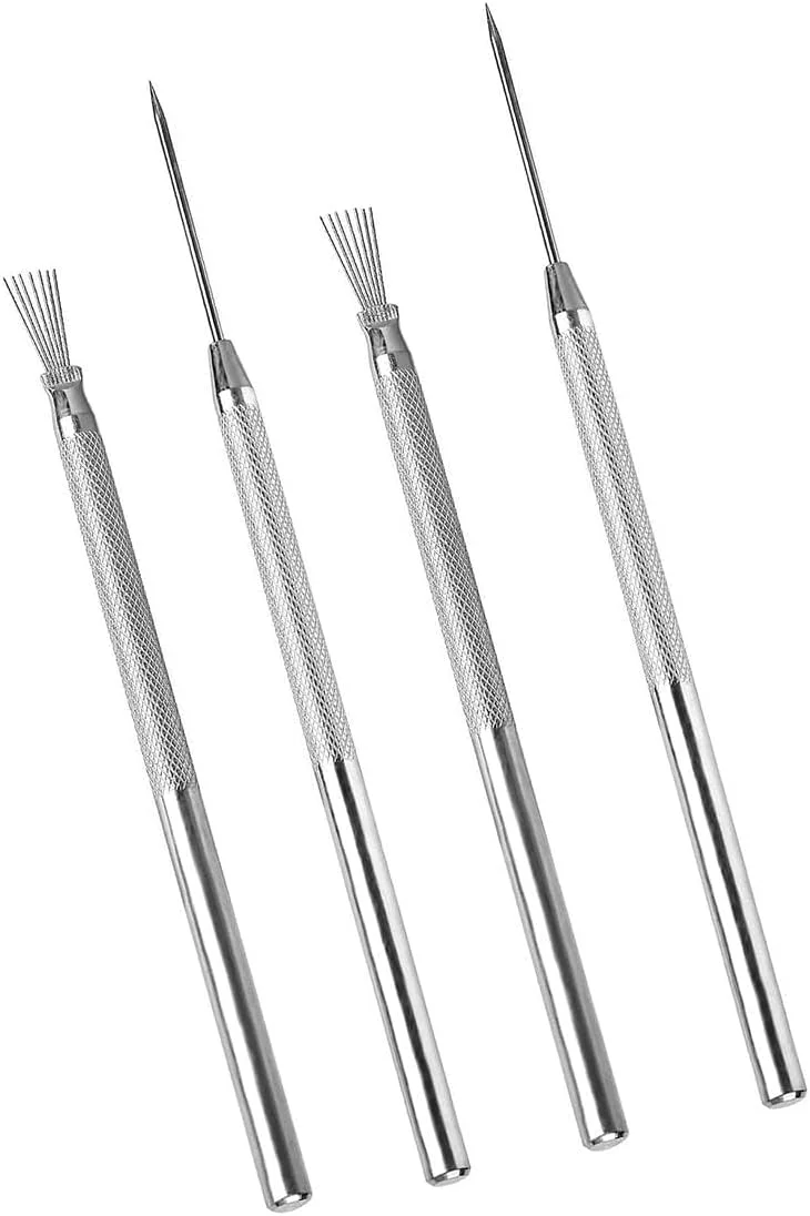 وانگ سی ال 4 عددی ابزار مجسمه سازی خاک رس، ابزار سفالگری، ابزار جزئیات سوزنی حرفه ای، ابزار نقطه گذاری، مجموعه ابزار خط کشی با بافت پر وانگ سی ال 4 عددی ابزار مجسمه سازی خاک رس، ابزار سفالگری، ابزار جزئیات سوزنی حرفه ای، ابزار نقطه گذاری، مجموعه ابزار خط کشی با بافت پر