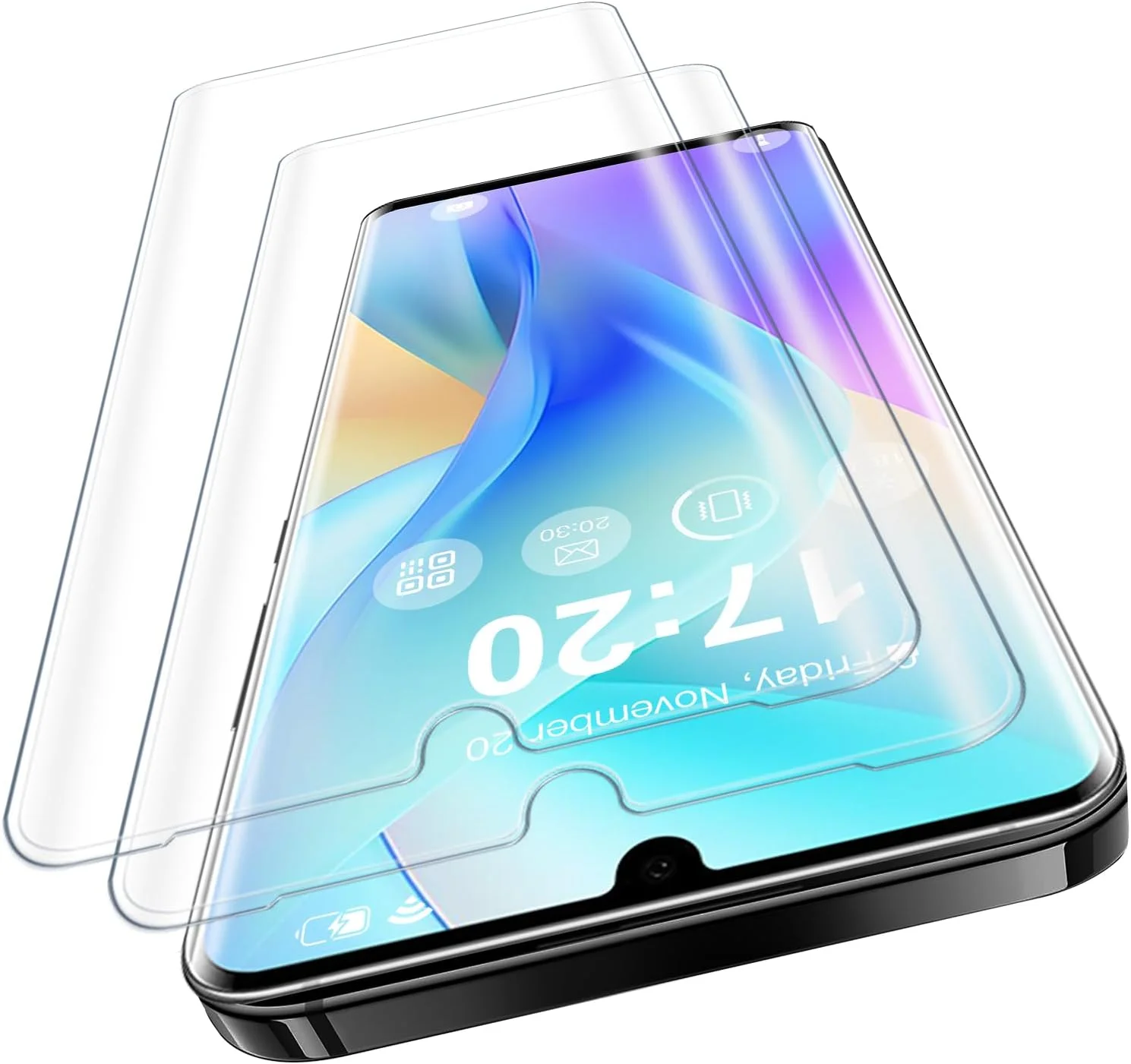 محافظ صفحه نمایش شیشه ای حرارت دیده VideoSecu بسته 2 عددی برای Huawei P30 Pro، سختی 9H، محافظ صفحه نمایش شیشه ای حرارت دیده HD بدون حباب، دقت لمس 100٪، مقاوم در برابر خراش، ضد روغن، پوشش کامل