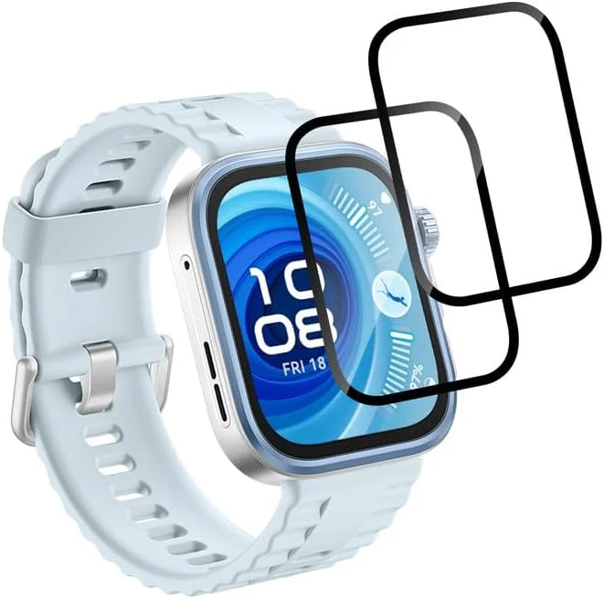 محافظ صفحه نمایش Banuyaw برای Huawei Watch Fit 4 Pro بسته 2 عددی فیلم TPU نرم، محافظ صفحه نمایش شیشه ای Huawei Watch Fit 4 Pro فیلم شیشه ای شفاف HD