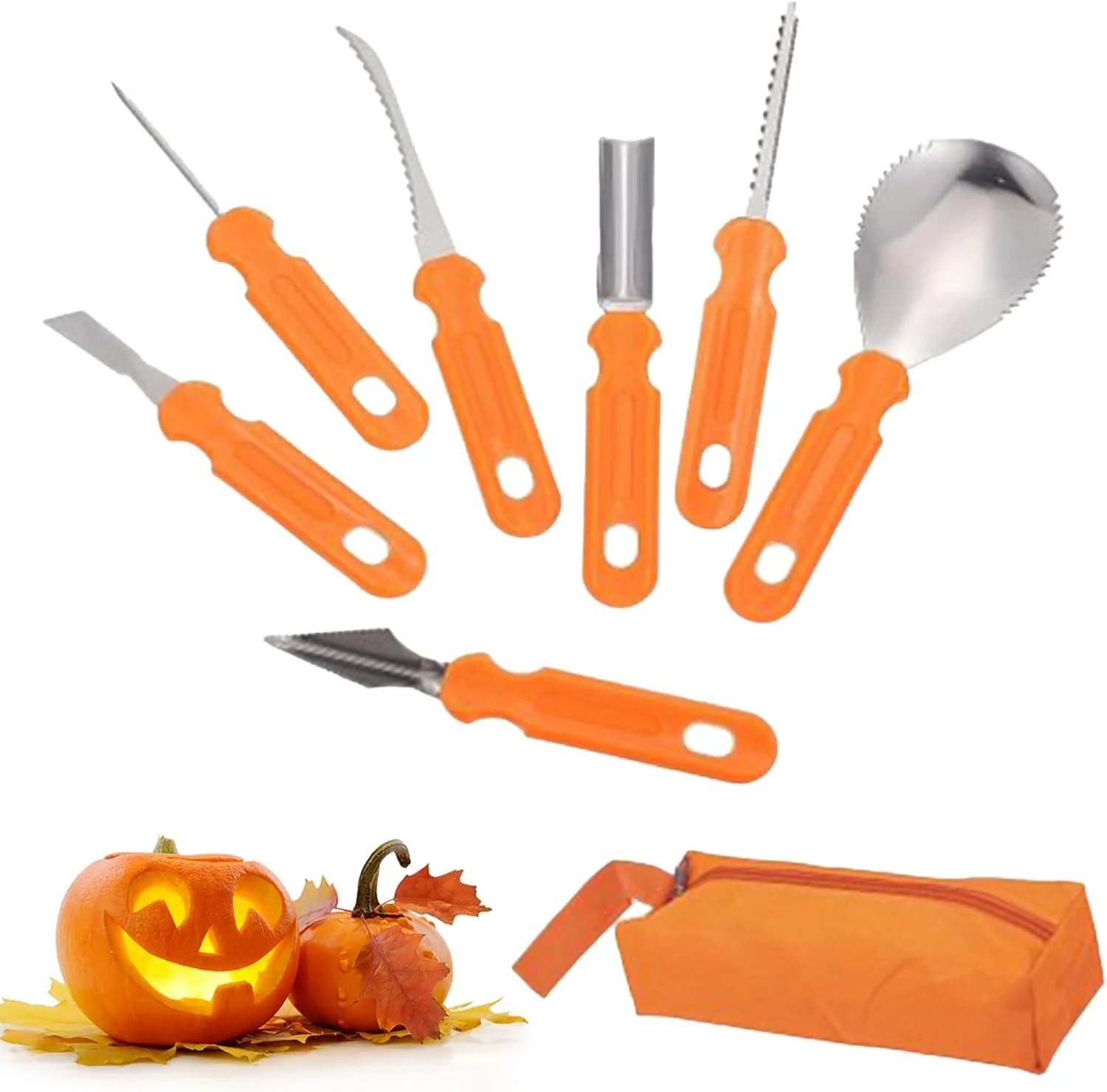 ابزار حکاکی کدو تنبل هالووین - کاترهای حکاکی کدو تنبل، لوازم مجسمه سازی پروژه صنایع دستی قابل حمل برای علاقه مندان، حکاکان، معلمان مدرسه، برگزارکنندگان رویداد، گردهمایی خانوادگی