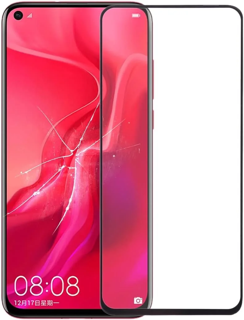 JHM-AE JHMJHM شیشه لنز بیرونی صفحه نمایش جلو برای هواوی به همراه چسب شفاف نوری OCA، قطعه تعمیر گوشی موبایل نوا 4