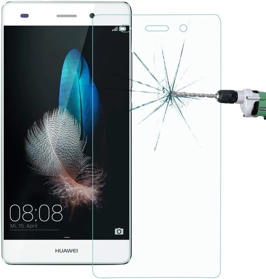 محافظ صفحه نمایش شیشه ای 50 عددی برای گوشی های هوآوی P8 Lite / P8 mini ضخامت 0.26 میلی متر، سختی سطح 9H، شیشه حرارت دیده مقاوم در برابر انفجار 2.5D، بدون بسته بندی خرده فروشی