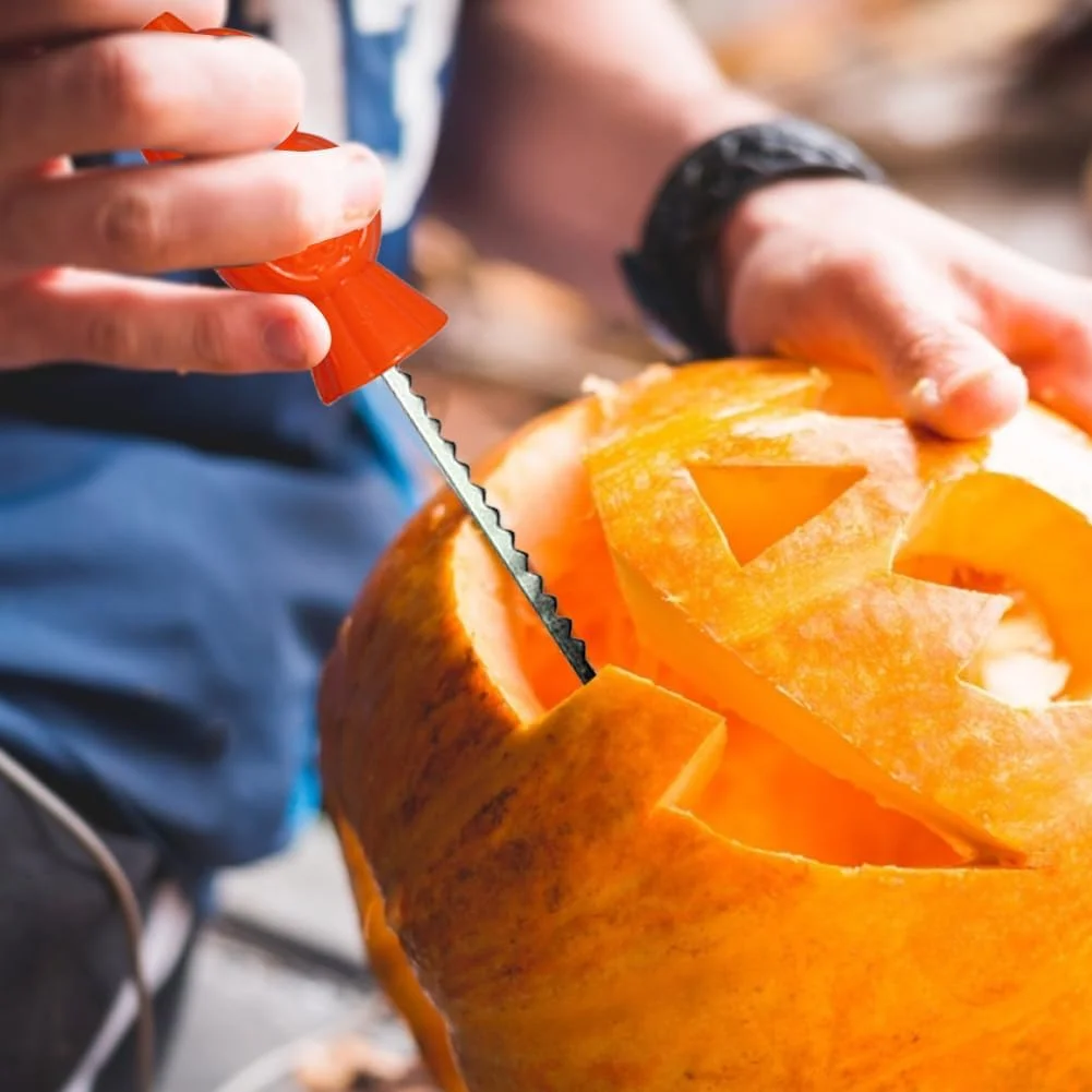 ابزار حکاکی کدو تنبل هالووین - کیت ابزار مجسمه سازی فانوس کدو تنبل - بیل حرفه ای برای دکوراسیون پاییزی صنایع دستی دست ساز مهمانی هالووین خانوادگی آشپزخانه کودکان