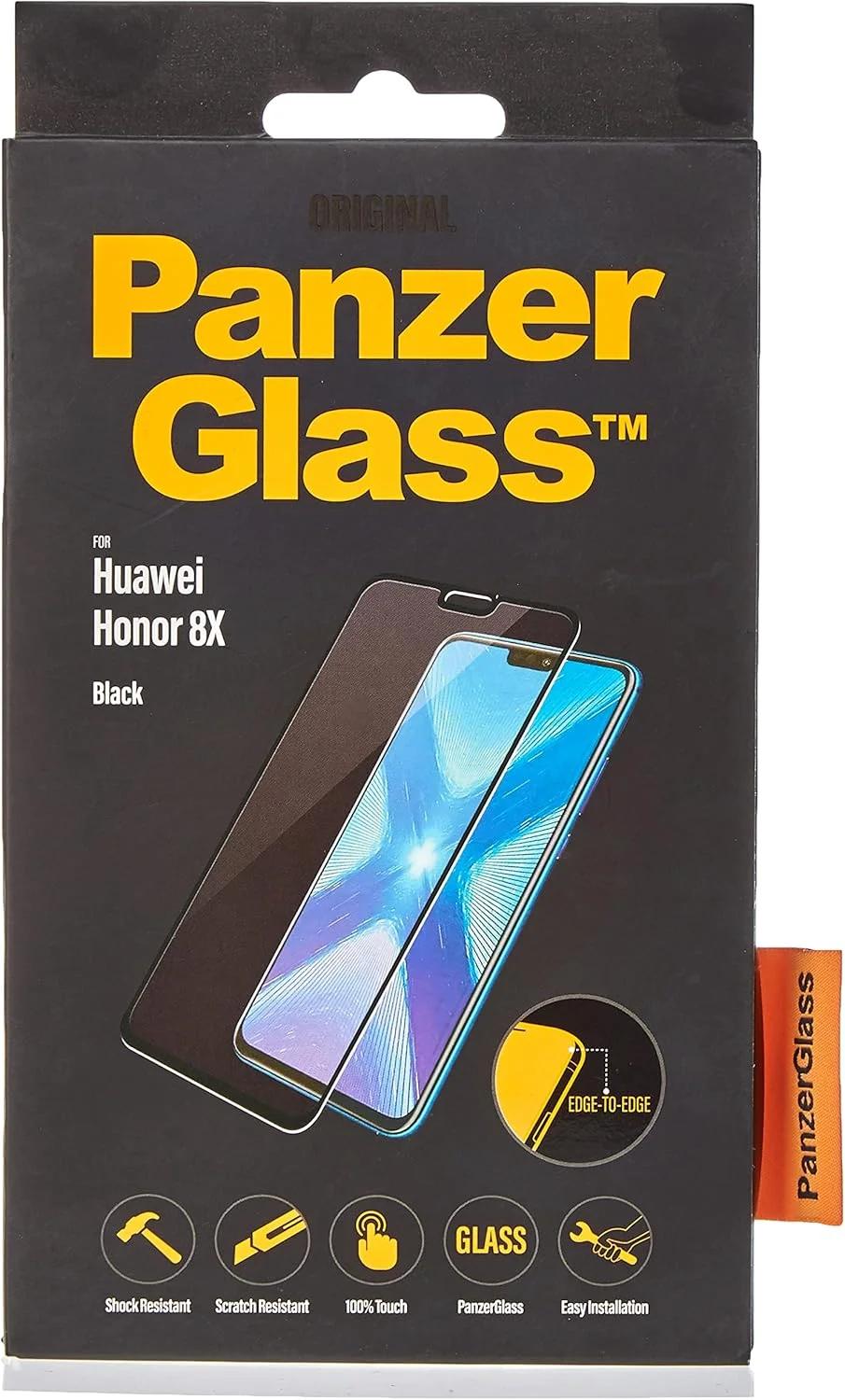 محافظ صفحه نمایش شیشه‌ای حرارتی پانزرگلس مدل 5330 برای هواوی آنر 8X، مشکی - (بسته 1 عددی)