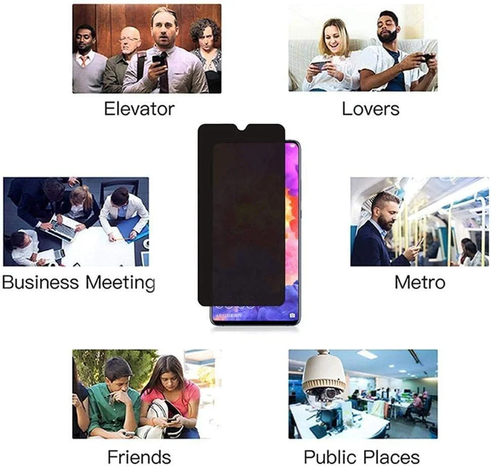 بسته 3 عددی محافظ صفحه نمایش حریم خصوصی 2.5 بعدی 9H MIBQM برای Huawei Mate 10 20 20X 30 Lite mate20 mate20X mate10 Pro mate30 Lite شیشه حرارت دیده ضد جاسوسی برای Huawei mate10