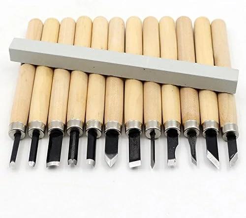 ست مغار چوب بری با سنگ تیزکن، ابزار حکاکی چوب، ابزار چاقوی حکاکی دستی حرفه ای با کیف نگهداری برای مجسمه سازی، صنایع دستی DIY، 12 عددی - تصویر 2