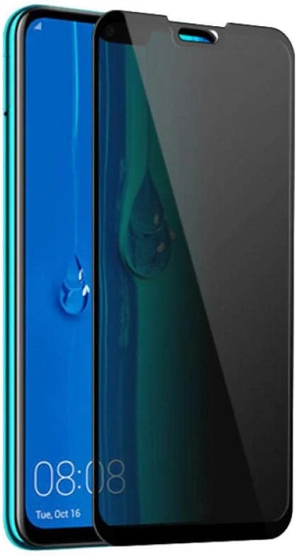 محافظ صفحه نمایش حریم خصوصی شیشه ای حرارت دیده MIBQM بسته 3 عددی برای Huawei Y6 Y9 2018 Y5 2019 Y6 Y7 Y9 Prime 2019 فیلم شیشه ای ضد جاسوسی برای Huawei P Smart Z