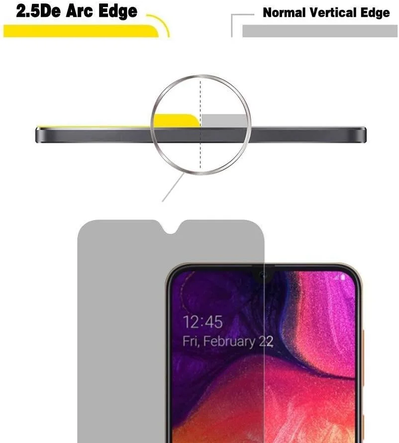 بسته 3 عددی محافظ صفحه نمایش حریم خصوصی شیشه ای برای Huawei Mate 20 20X، فیلم محافظ ضد جاسوسی، محافظ صفحه نمایش ضد دید زدن برای Huawei Mate 20