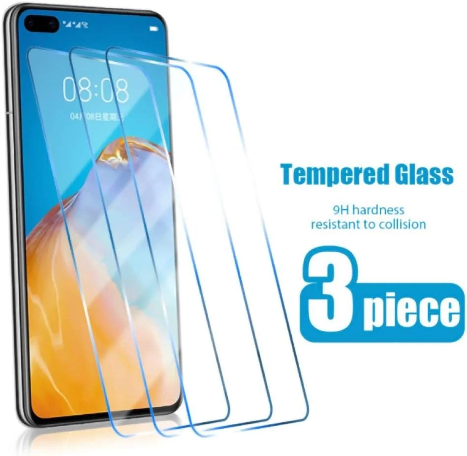 بسته 3 عددی محافظ شیشه ای 9H برای Huawei P30 Lite P40 P20 Pro Nova 5T شیشه حرارت دیده برای Huawei P6 P7 P8 2017 P10 Lite P9 Plus برای Huawei P8