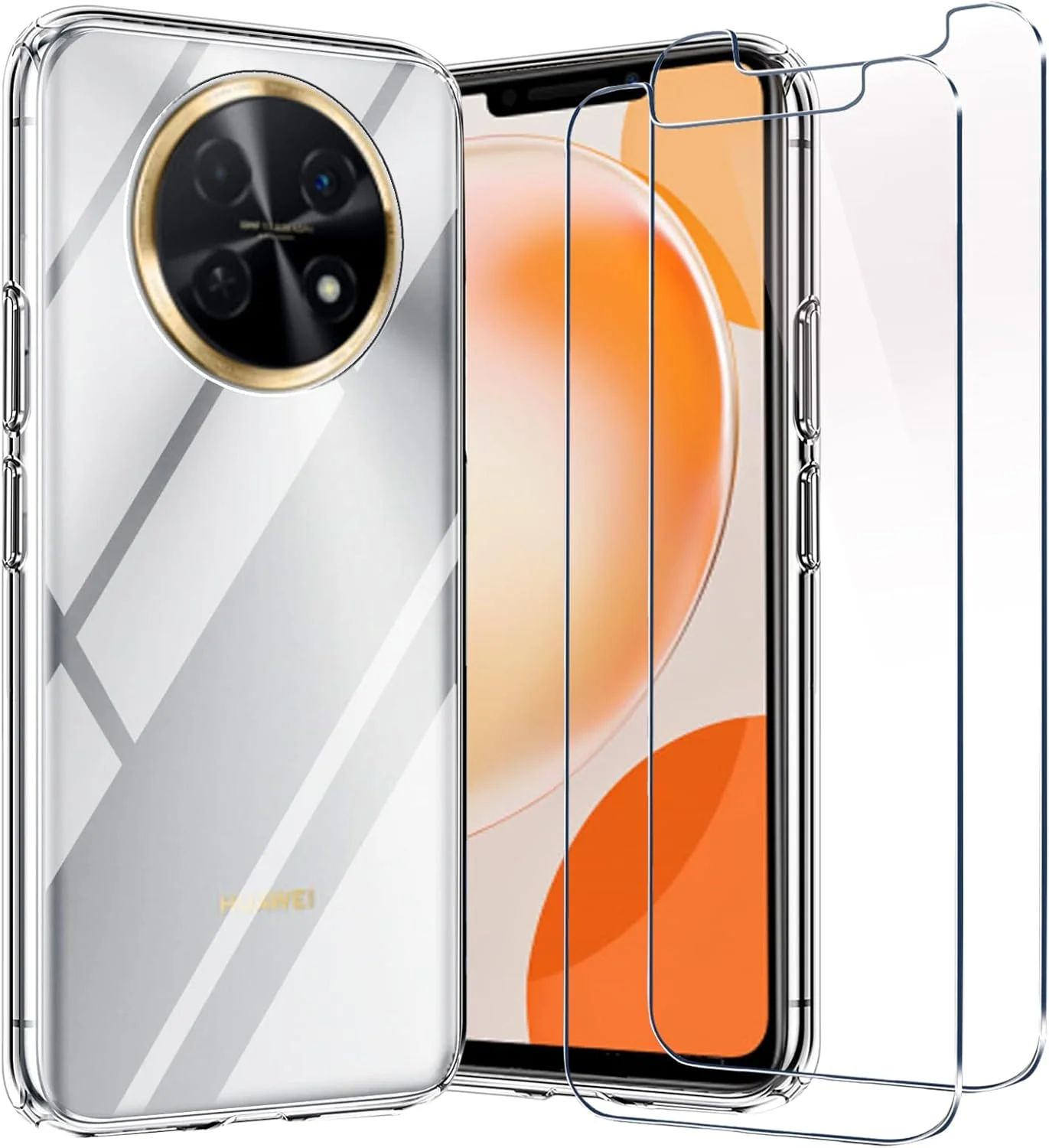 قاب گوشی هوآوی نوا Y91 + 2 عدد محافظ صفحه نمایش شیشه ای حرارت دیده برای هوآوی نوا Y91، کاور محافظ سبک وزن و نرم TPU سیلیکونی قاب گوشی هوآوی نوا Y91 + 2 عدد محافظ صفحه نمایش شیشه ای حرارت دیده برای هوآوی نوا Y91، کاور محافظ سبک وزن و نرم TPU سیلیکونی