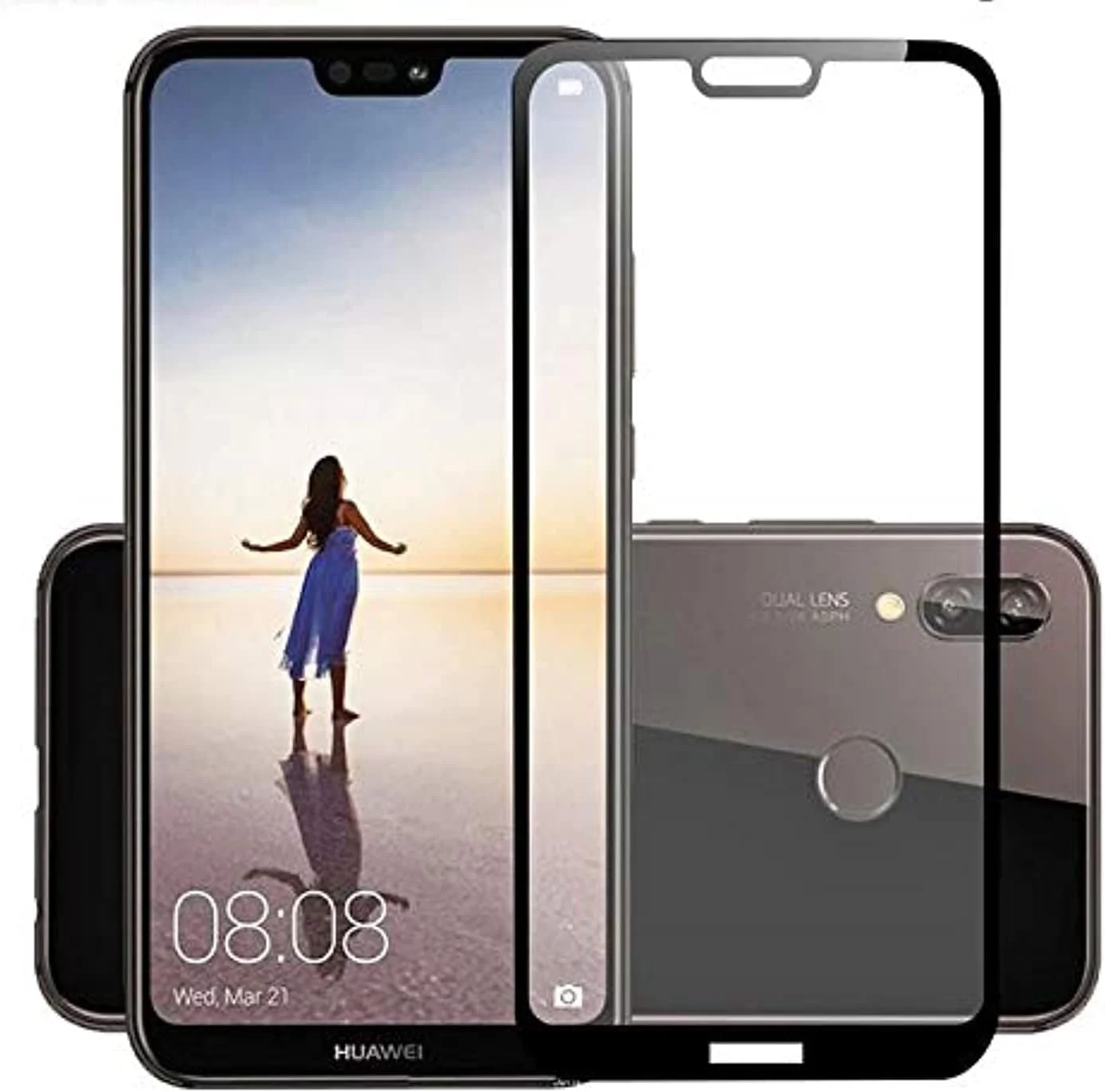 محافظ صفحه نمایش شیشه ای حرارت دیده هوآوی نوا 3e - مشکی