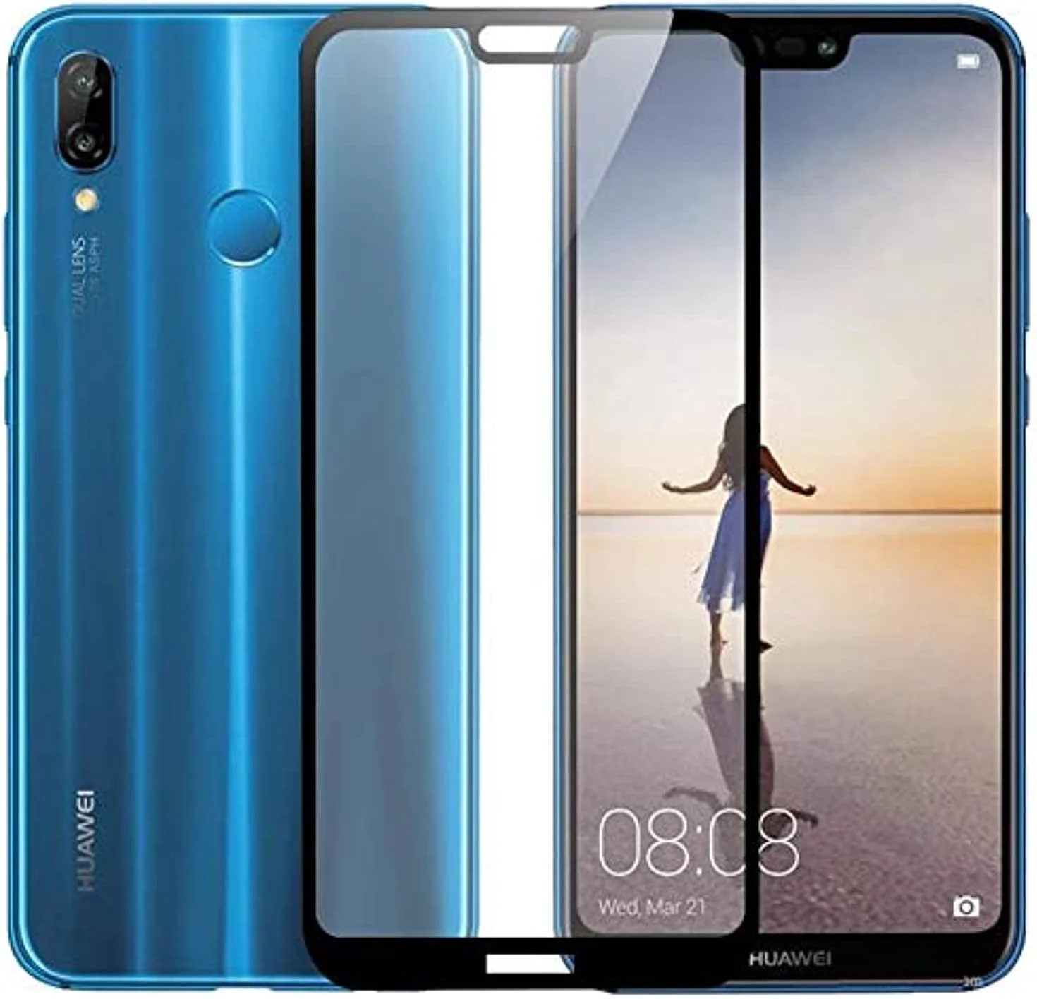 محافظ صفحه نمایش شیشه ای حرارت دیده هوآوی نوا 3e - مشکی محافظ صفحه نمایش شیشه ای حرارت دیده هوآوی نوا 3e - مشکی