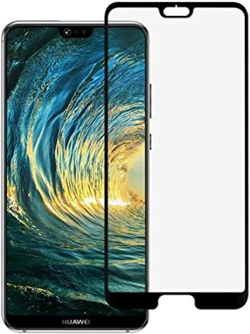 محافظ صفحه نمایش شیشه ای حرارت دیده سه بعدی با پوشش کامل هواوی P20 Pro - مشکی