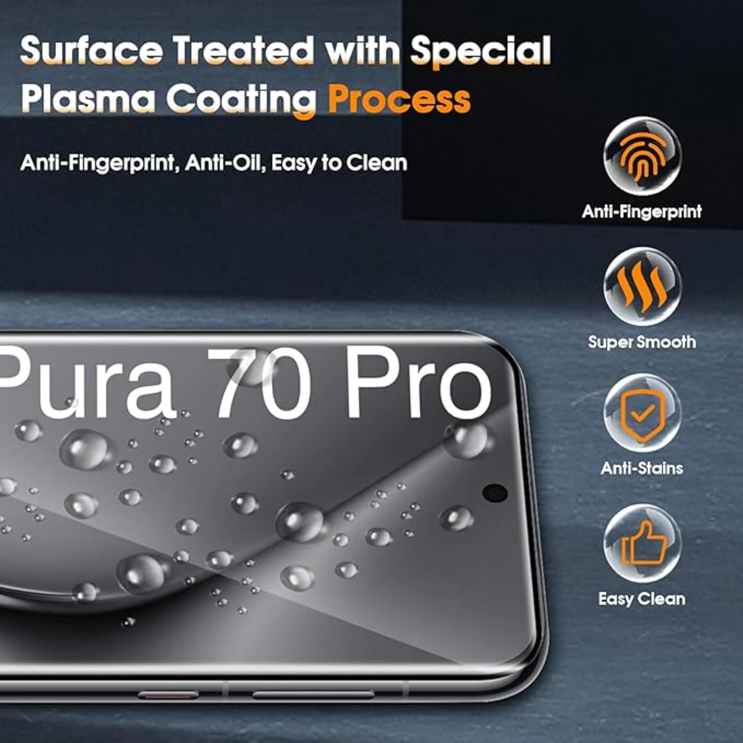 محافظ صفحه نمایش نسلین [بسته 2+2 عددی] سازگار با سری Huawei Pura 70 مدل 2024، محافظ صفحه شیشه ای حرارت دیده 9H HD به همراه محافظ لنز دوربین، مقاوم در برابر خراش و بدون حباب (Pura70Pro)