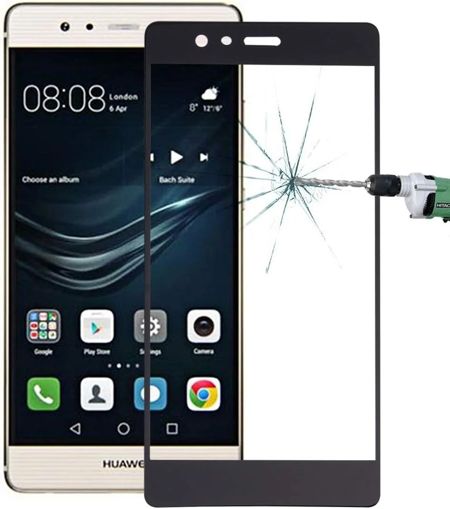 محافظ صفحه نمایش شیشه ای تانگ‌یونگ‌جیائو مناسب گوشی هواوی P9، ضخامت 0.26 میلی‌متر، سختی سطح 9H، ضد انفجار، محافظ تمام صفحه (مشکی) (رنگ: طلایی)