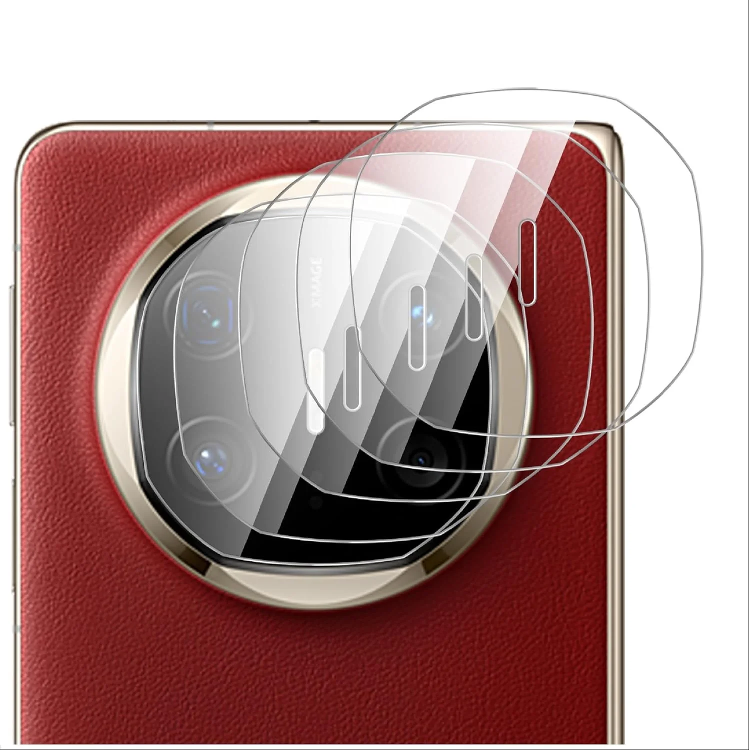 محافظ لنز دوربین فوق باریک GIOPUEY (4 عدد) سازگار با Huawei Mate X6، شیشه حرارت دیده HD [مقاوم در برابر خراش] محافظ دوربین برای Huawei Mate X6