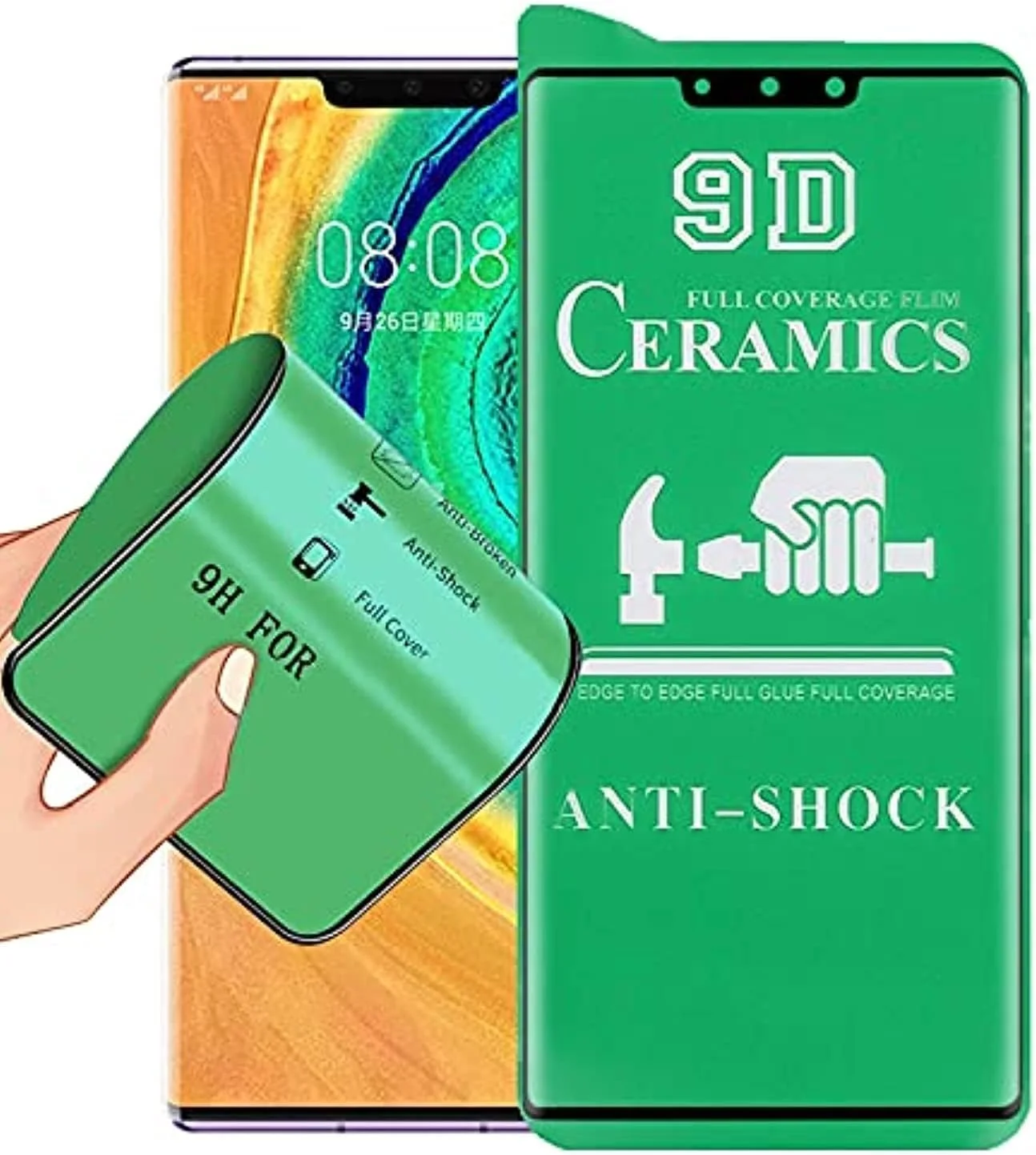 محافظ صفحه نمایش سرامیکی فول چسب 9D برای گوشی های هوآوی Mate 30 Pro / 30E Pro 5G