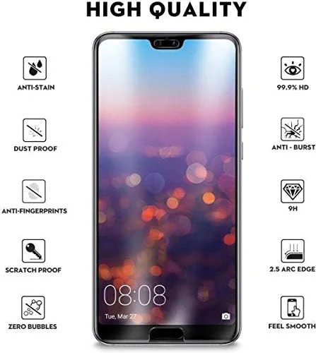 محافظ صفحه نمایش شیشه ای حرارت دیده برای هوآوی P20 Pro - مشکی محافظ صفحه نمایش شیشه ای حرارت دیده برای هوآوی P20 Pro - مشکی