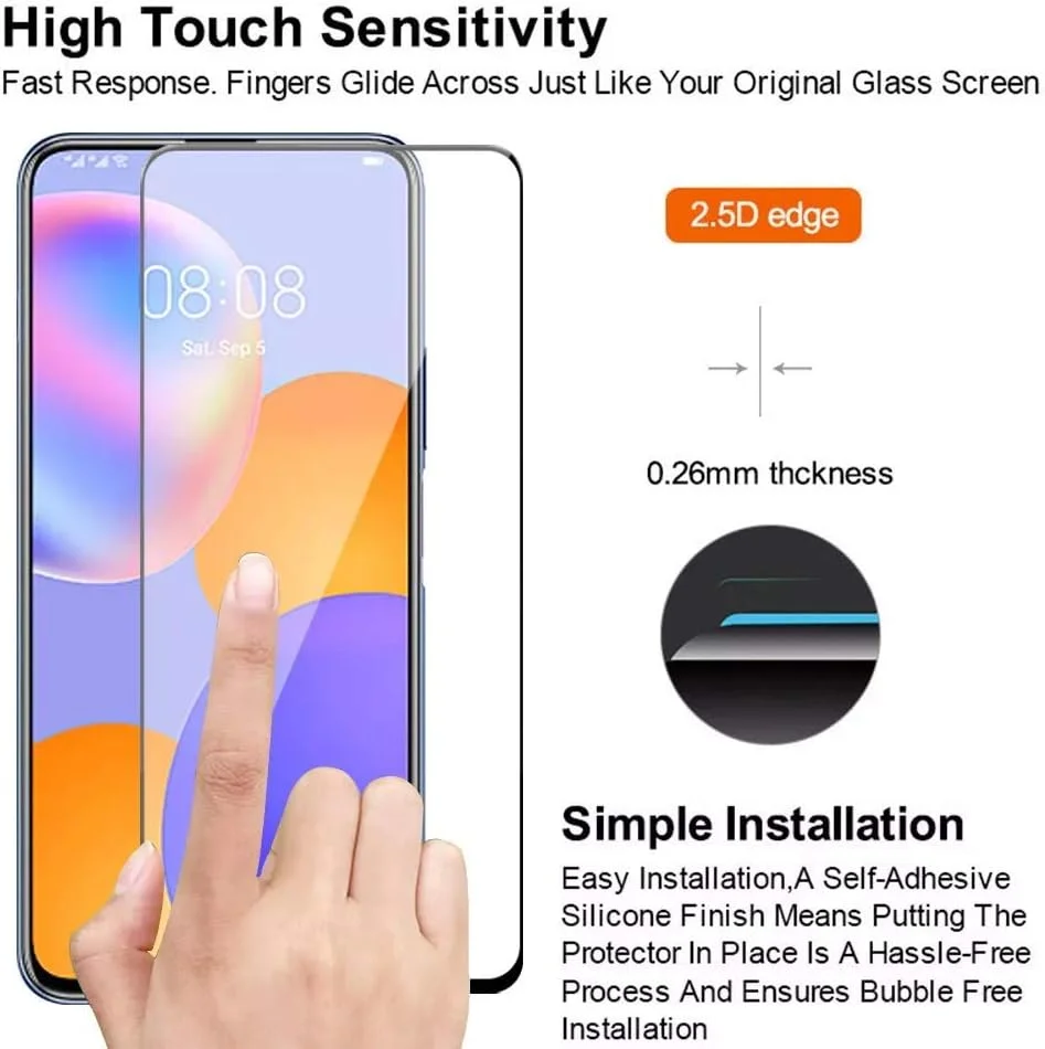 محافظ صفحه نمایش شیشه ای هواوی Y9a (2020) با چسب کامل، ضد انفجار، مخصوص هواوی Y9a (2020) از Nice.Store.UAE