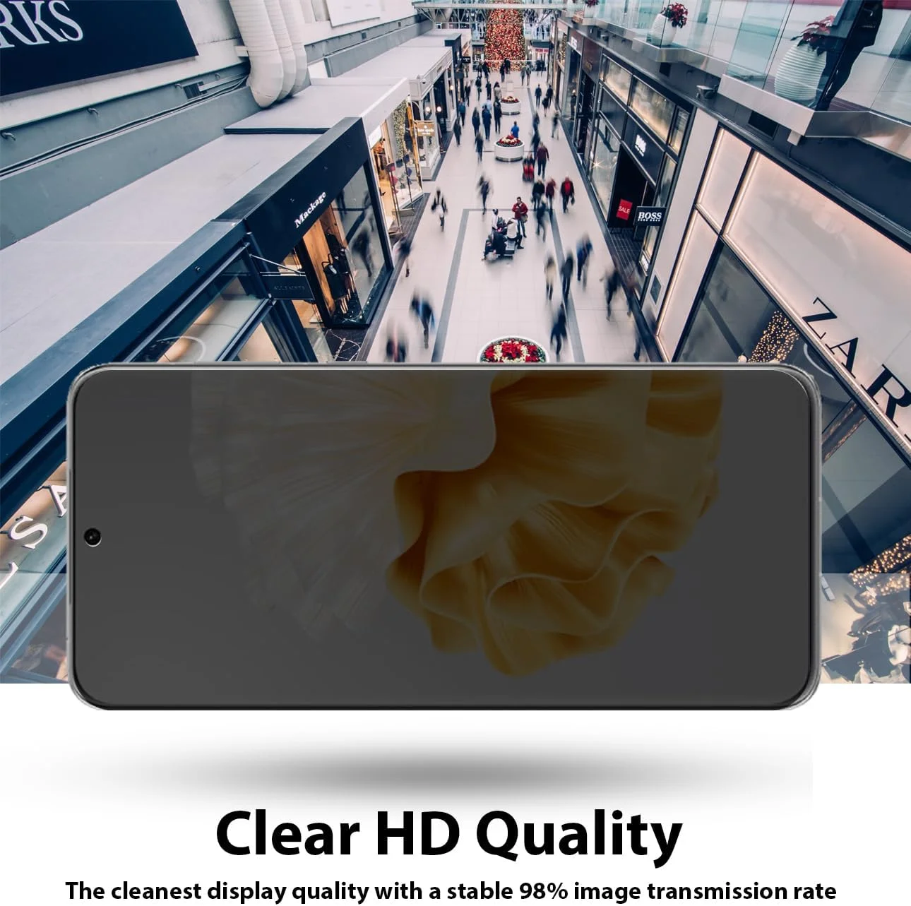 محافظ صفحه نمایش Al-HuTrusHi سازگار با Huawei P60 Pro، محافظ صفحه نمایش حریم خصوصی HD، فیلم انعطاف پذیر ضد جاسوسی TPU [پوشش کامل] برای Huawei P60 Pro - سرامیکی