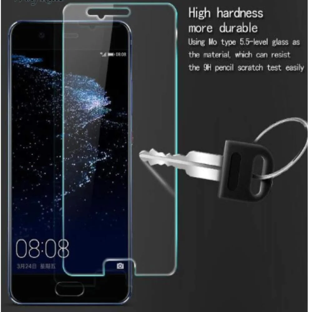 محافظ صفحه نمایش شیشه ای FHNLKFS 2 عددی، شیشه حرارت دیده برای Huawei P10، فیلم شیشه ای تلفن برای Huawei P10، ضد خش برای Huawei P 10