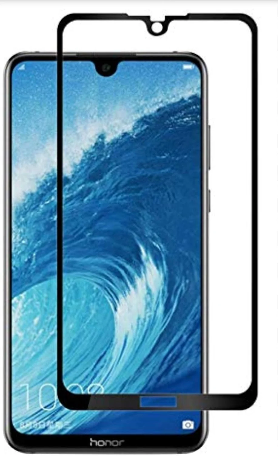 محافظ صفحه نمایش شیشه ای حرارت دیده خمیده 5D برای هواوی. آنر 8 ایکس مکس - مشکی