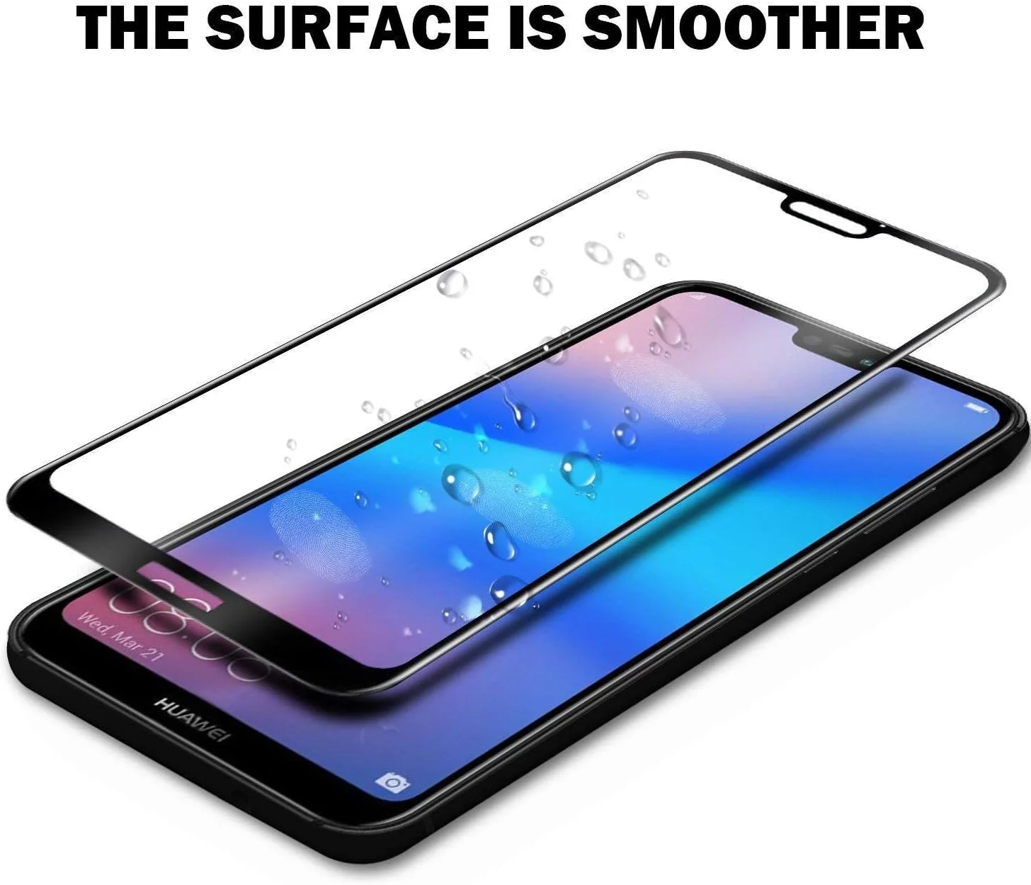 محافظ صفحه نمایش شیشه ای حرارت دیده با پوشش صاف و درجه یک Trands، پوشش کامل با فریم مشکی HD و سختی 9H، ضد خش برای گوشی هواوی P20 LITE | Nova 3e محافظ صفحه نمایش شیشه ای حرارت دیده با پوشش صاف و درجه یک Trands، پوشش کامل با فریم مشکی HD و سختی 9H، ضد خش برای گوشی هواوی P20 LITE | Nova 3e