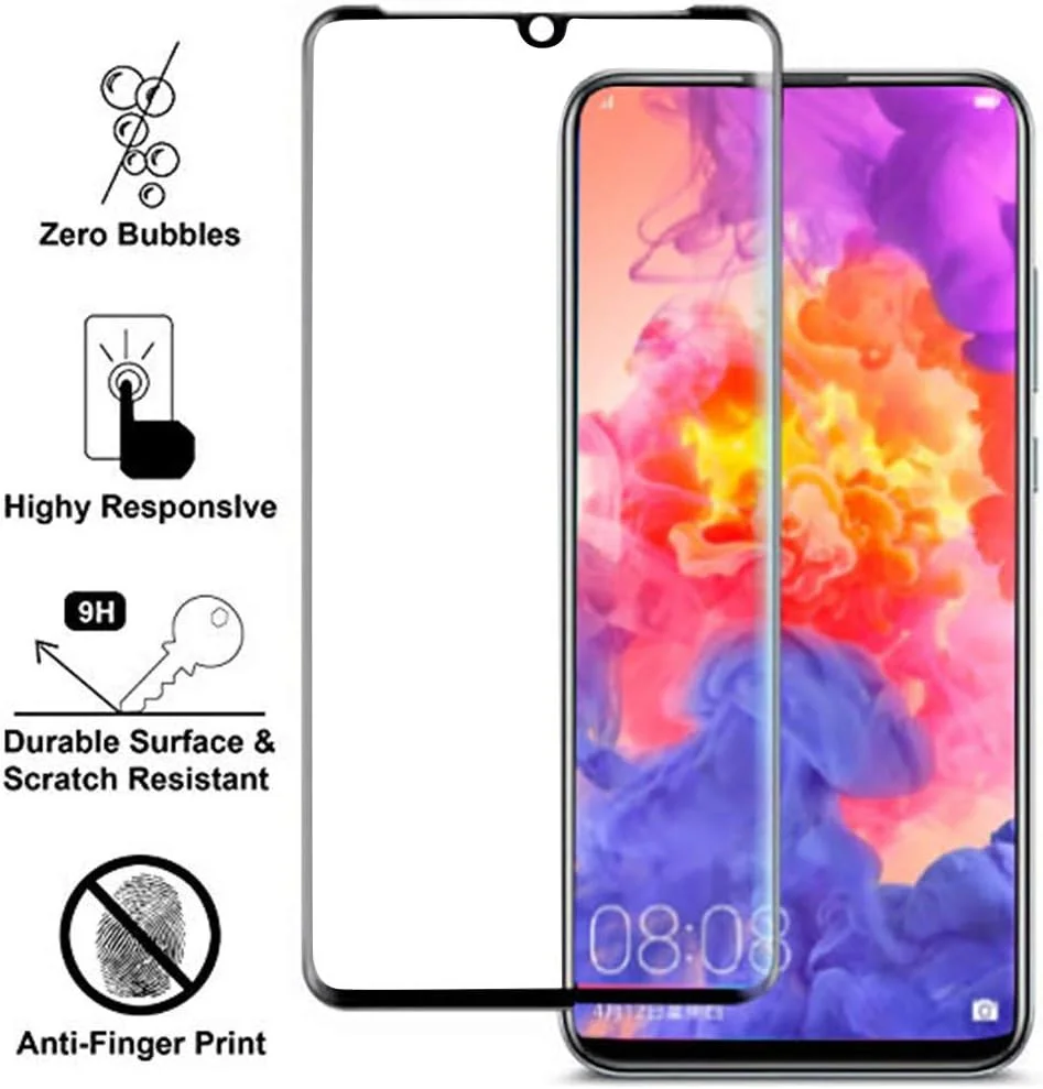 محافظ صفحه نمایش گوشی گیلیف برای هوآوی P30 Pro 6.47 اینچ، 2 عدد فیلم محافظ صفحه نمایش شیشه ای حرارت دیده شفاف HD ضد ضربه و ضد انفجار با حساسیت لمسی بالا