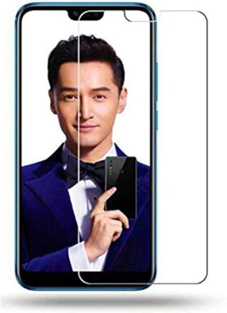 محافظ صفحه نمایش شیشه ای حرارت دیده مقاوم در برابر سایش گوشی موبایل هوآوی Honor 8X سایز 6.5 اینچ