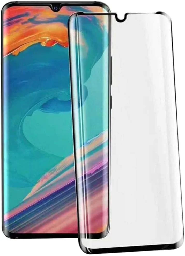 محافظ صفحه نمایش شیشه ای حرارت دیده با قاب مشکی برای گوشی هوآوی P30 Pro