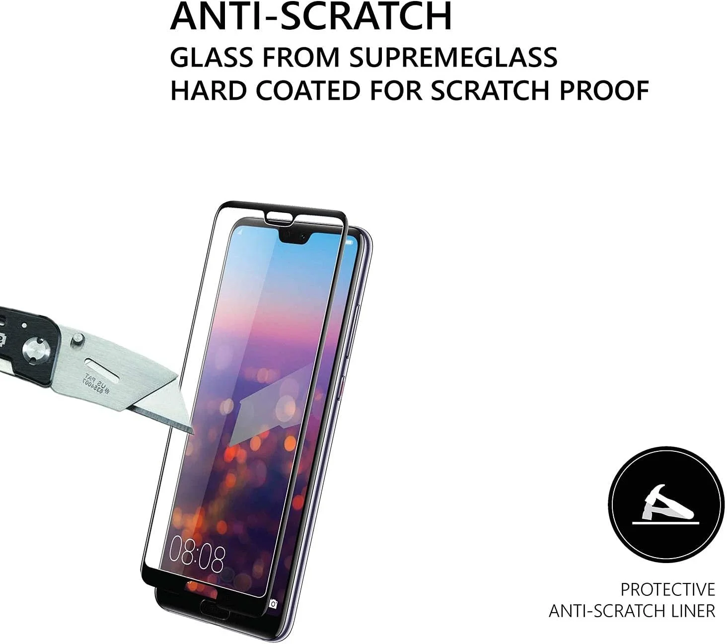 محافظ صفحه نمایش شیشه ای حرارت دیده با پوشش کامل گوشی هواوی P20 - شیشه عالی