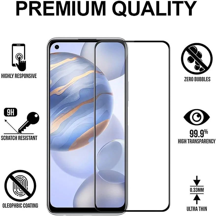 محافظ صفحه نمایش شیشه ای حرارت دیده برای گوشی هوآوی نوا 7i مشکی