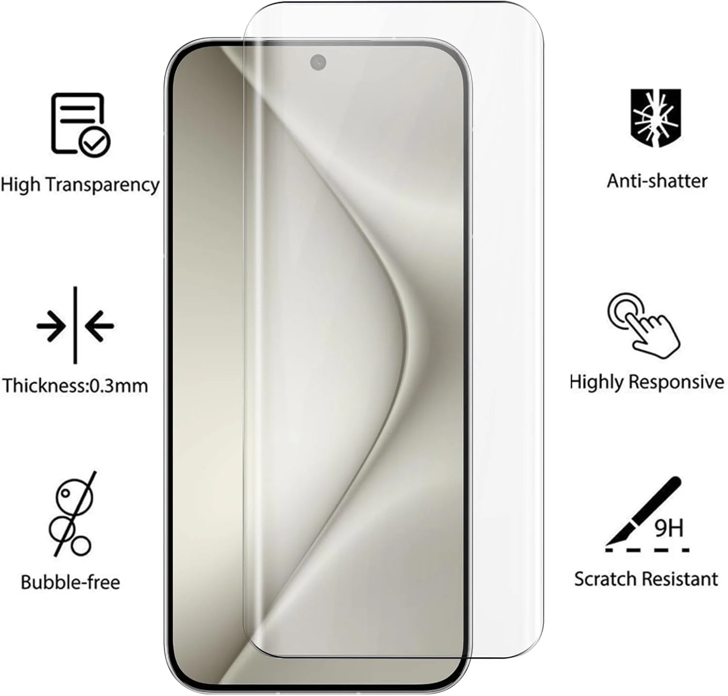 محافظ صفحه نمایش و محافظ لنز دوربین هوآوی Pura 80 Ultra مدل [2+2 عددی] Tujibeay، شیشه حرارت دیده، ضد خش و بدون حباب (2025)